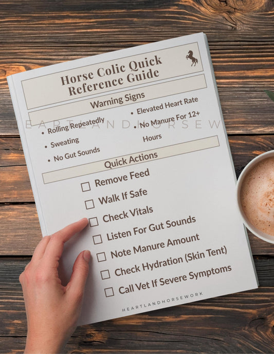 Equine First Aid Quick Reference Guides | Horse Emergency Charts (Printable)