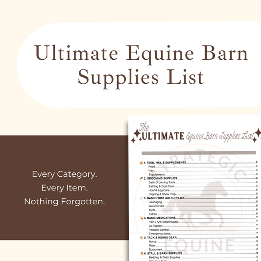 Ultimate Equine Barn Supplies List