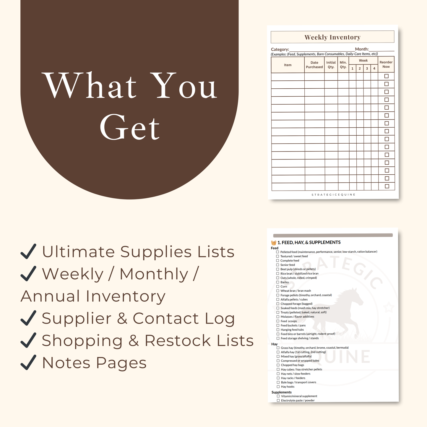 Full Equine Barn Supply Management Bundle