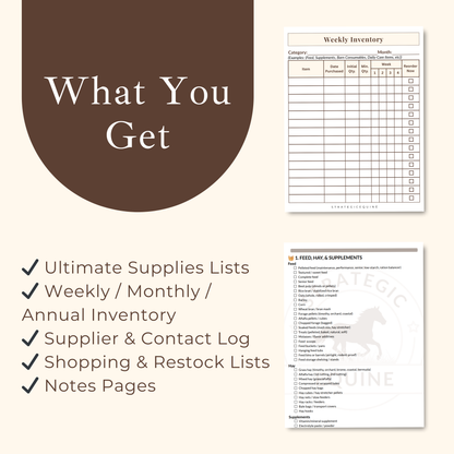 Full Equine Barn Supply Management Bundle