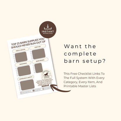 Top 25 Barn Supplies You Should Never Run Out Of
