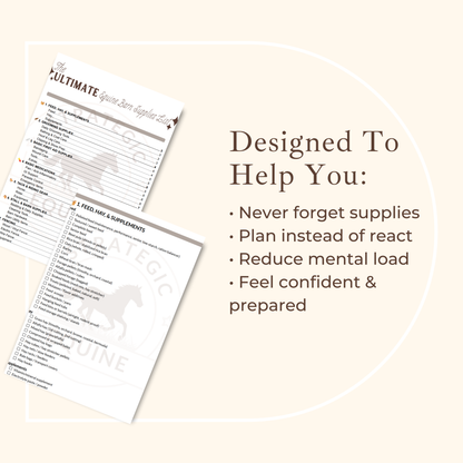 Full Equine Barn Supply Management Bundle