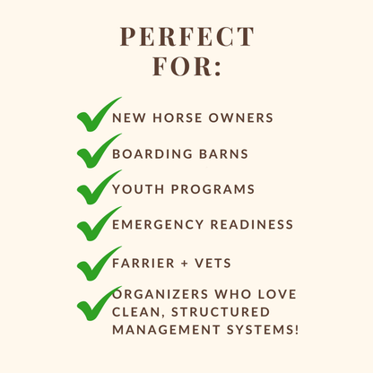 Full Equine Barn Supply Management Bundle