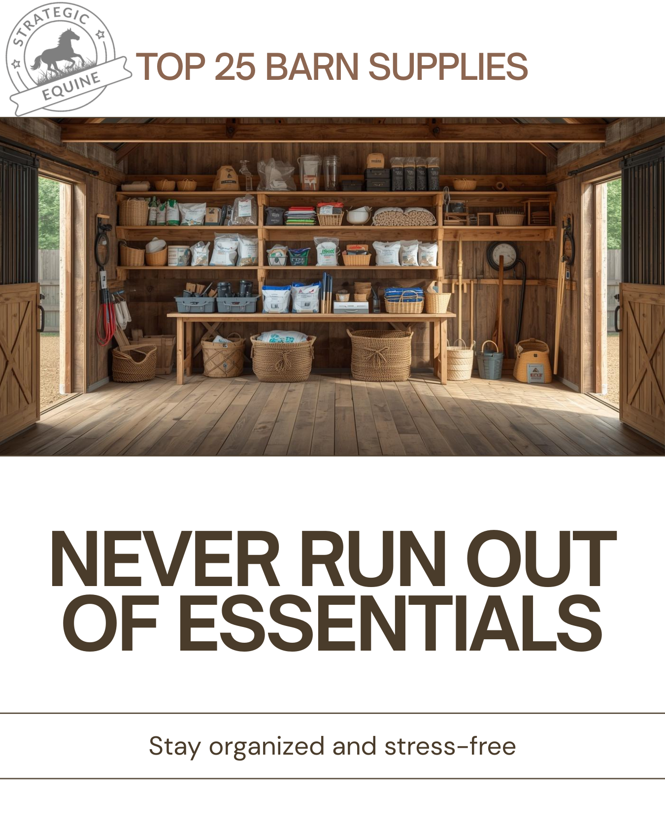 Top 25 Barn Supplies You Should Never Run Out Of