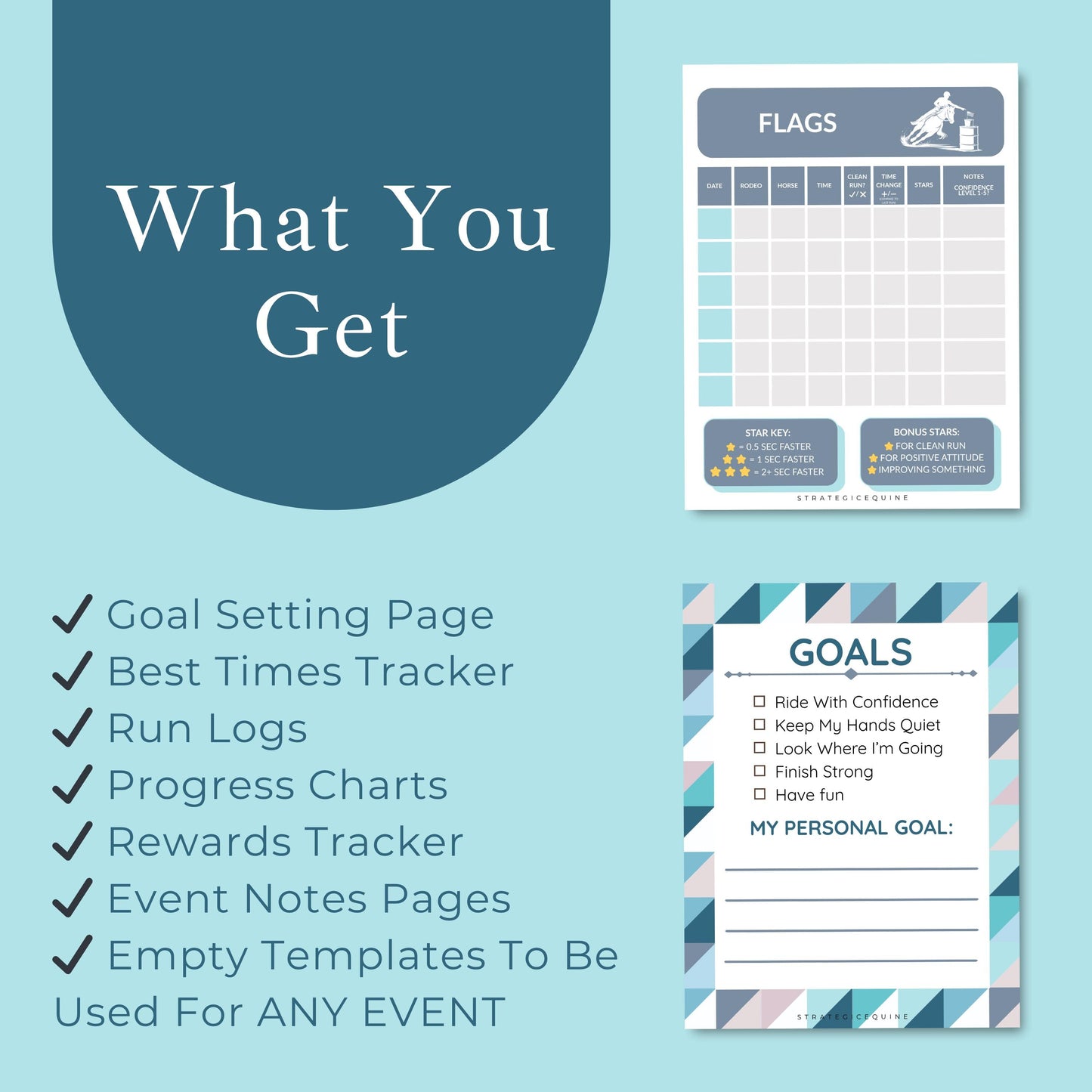 Youth Rodeo Binder | Track ANY Event, Progress, Rewards (PDF Download | Printable)