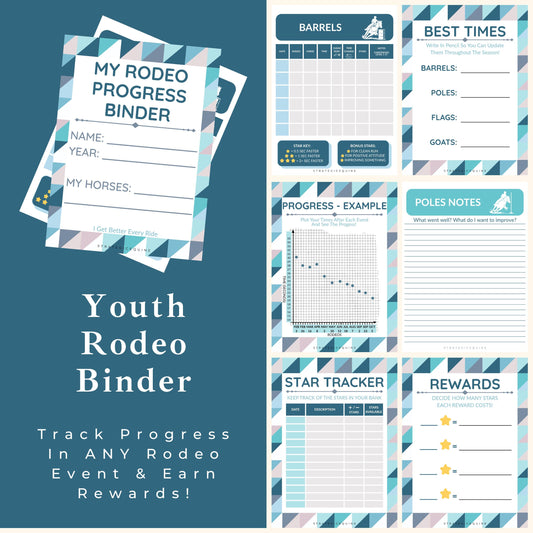 Youth Rodeo Binder | Track ANY Event, Progress, Rewards (PDF Download | Printable)